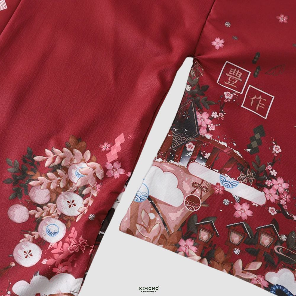 Kimono japonais | Rouge Envoûtant