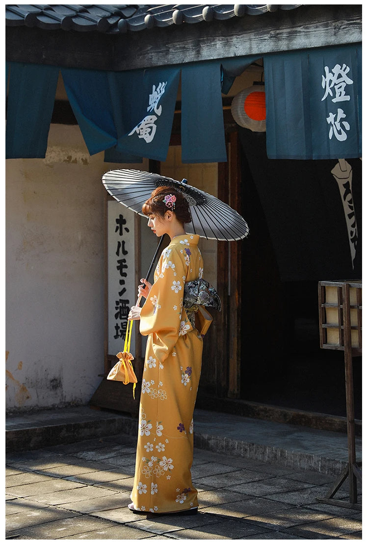 Kimono Jaune Femme