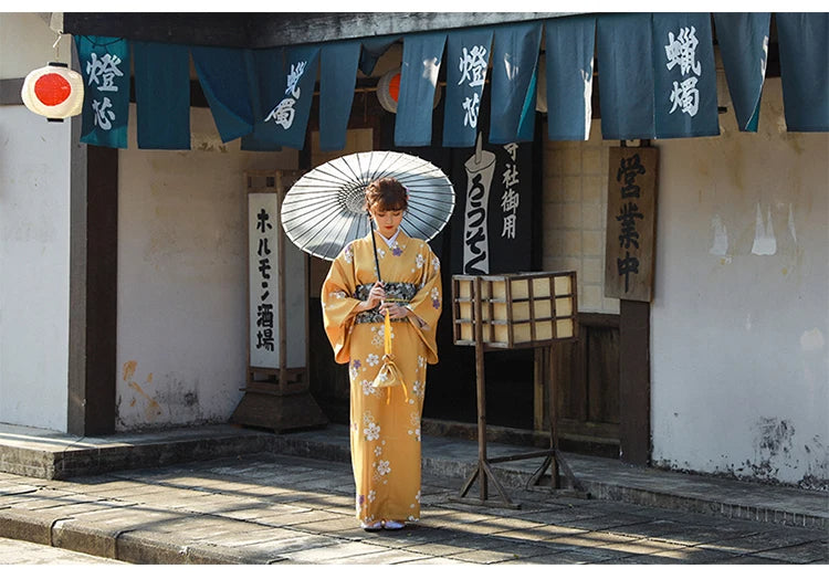 Kimono Jaune Femme