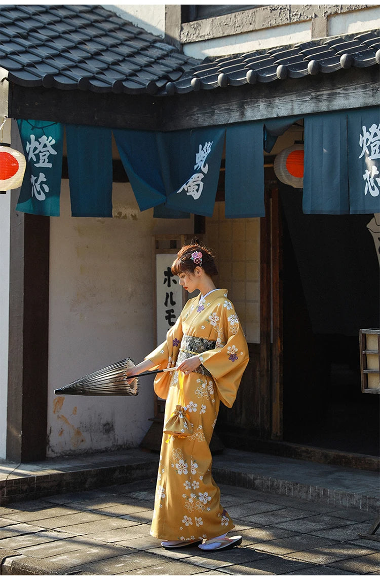 Kimono Jaune Femme