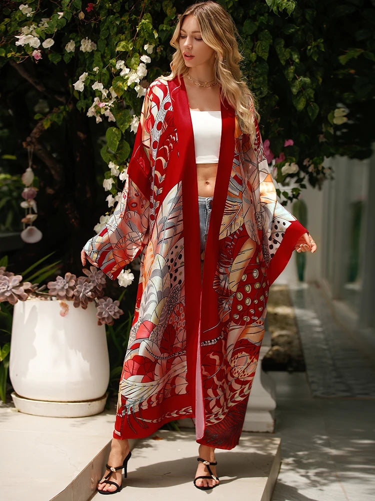 Kimono Rouge Femme