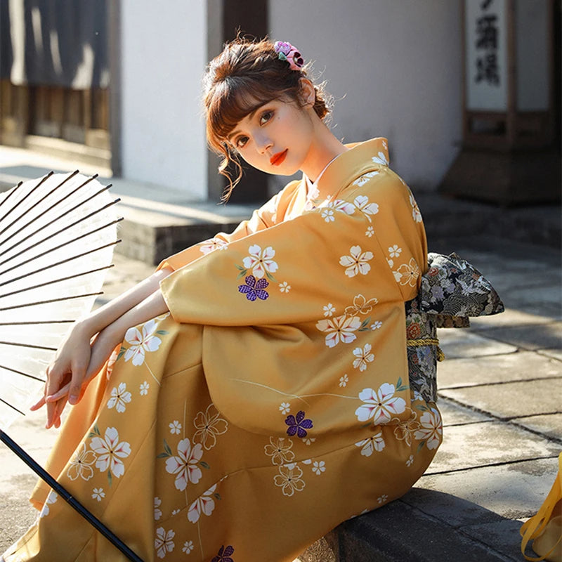 Kimono Jaune Femme