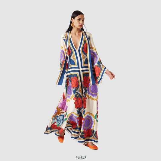 Robe kimono réversible | Élégance Baroque