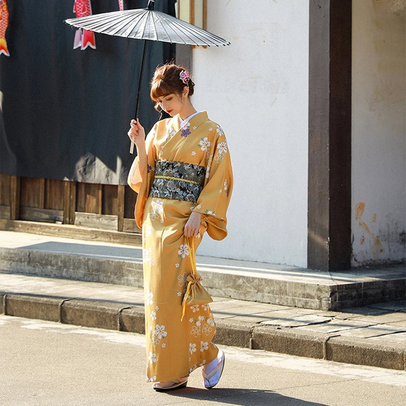 Kimono Jaune Femme