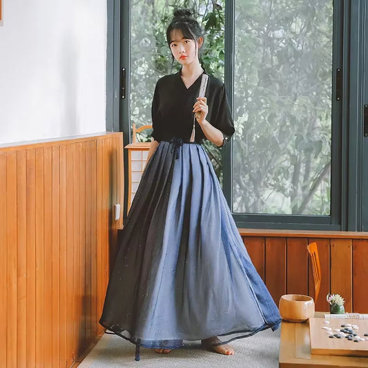 Hakama Léger Bleu