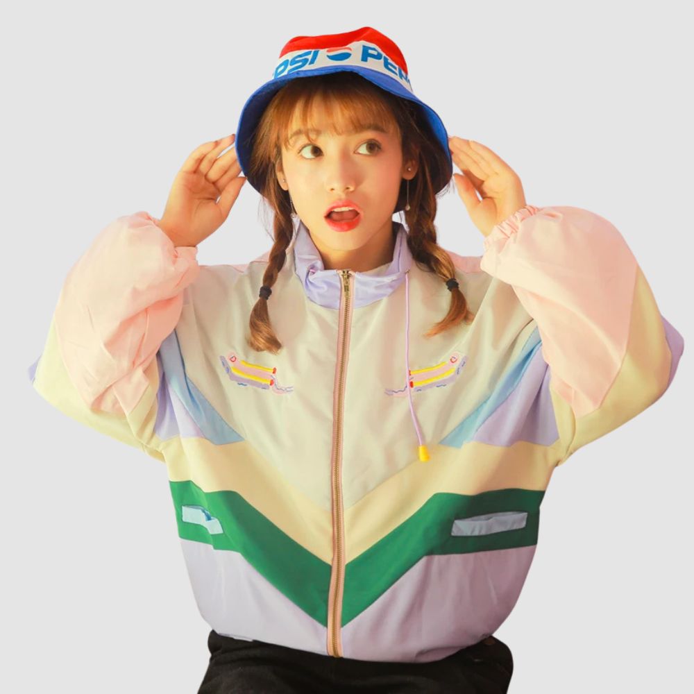 Sukajan | Bomber Japonais Femme | Style Harajuku Pastel