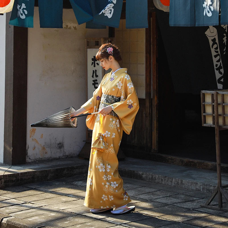 Kimono Jaune Femme