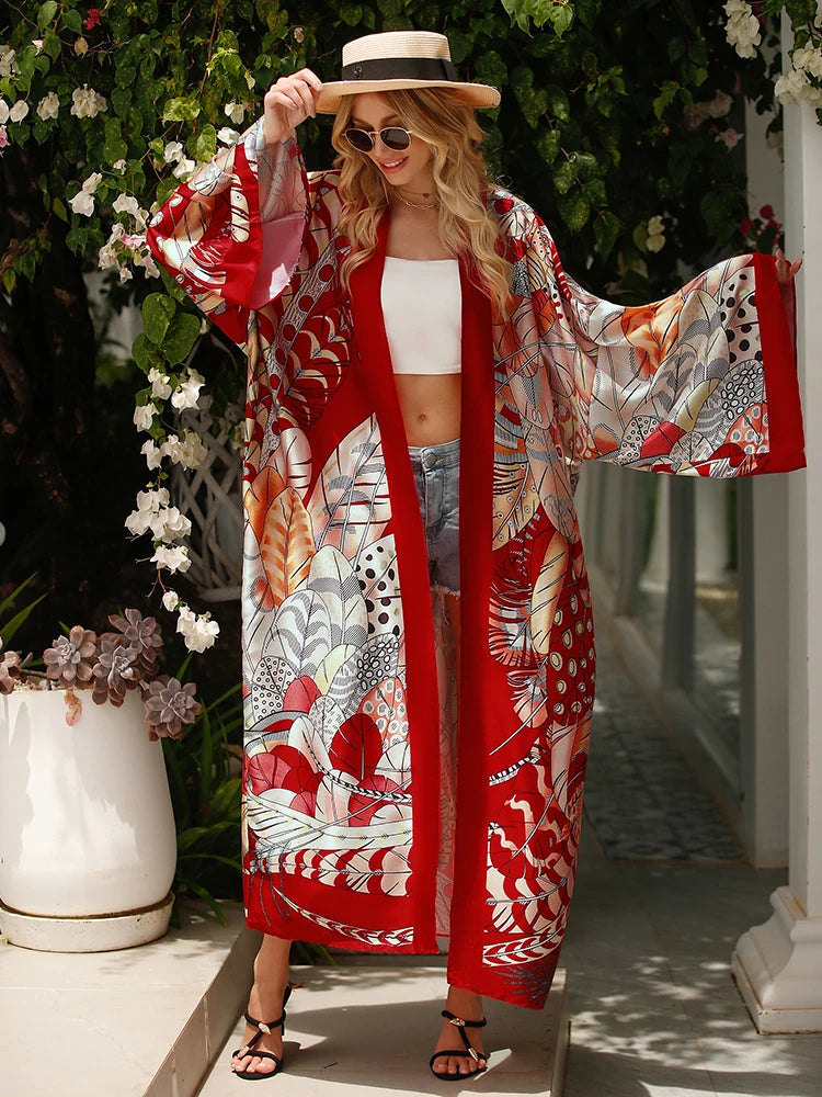 Kimono Rouge Femme