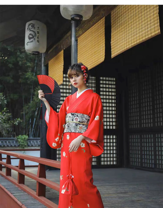 Kimono Femme Rouge