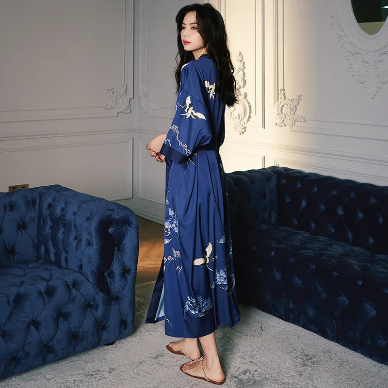 Kimono Bleu Marine Femme