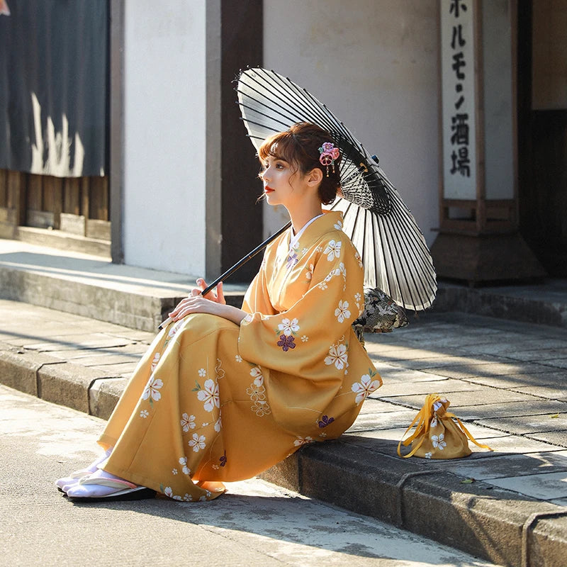 Kimono Jaune Femme