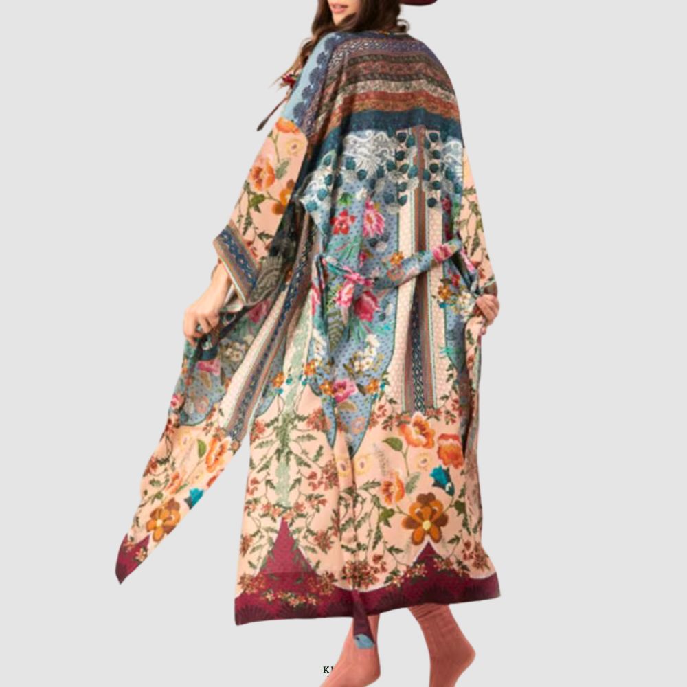 Kimono long | Patchwork Bohème Multicolore