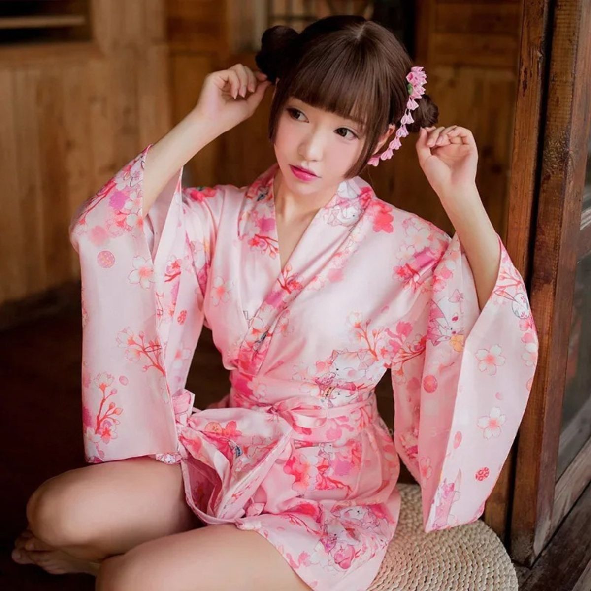 Kimono Fleuri Femme