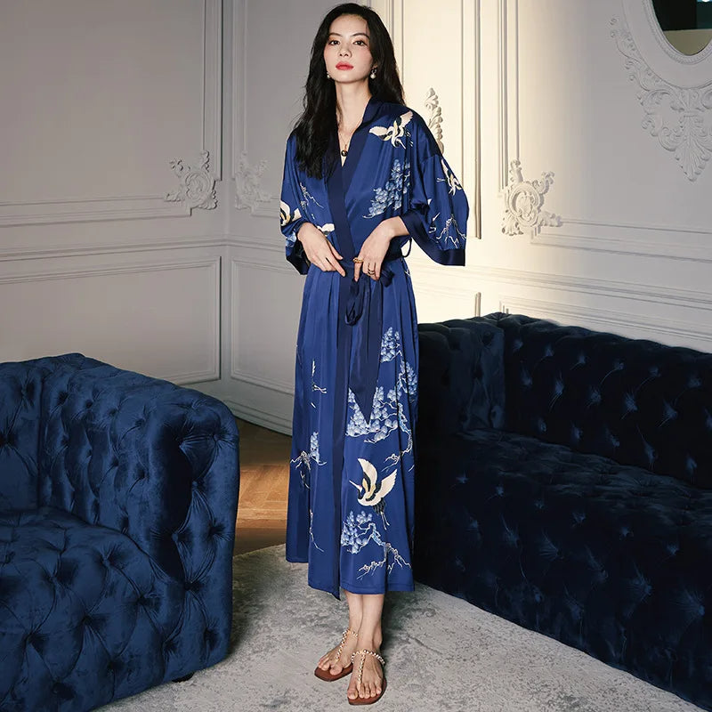 Kimono Bleu Marine Femme