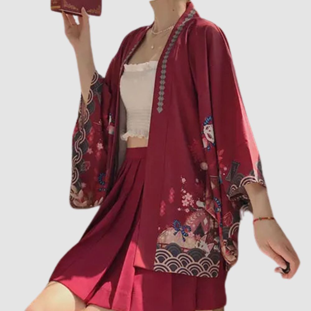 Kimono japonais | Rouge Envoûtant