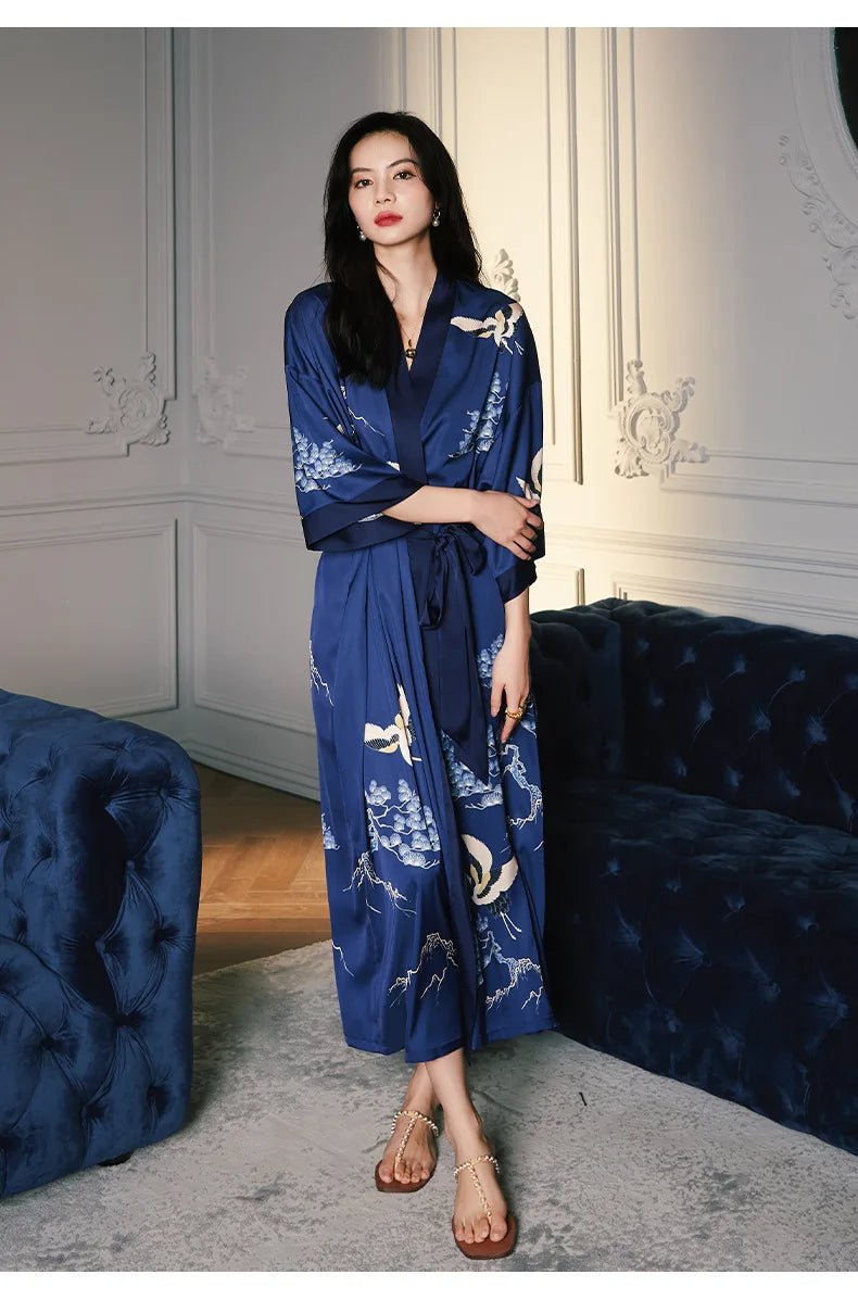 Kimono Bleu Marine Femme