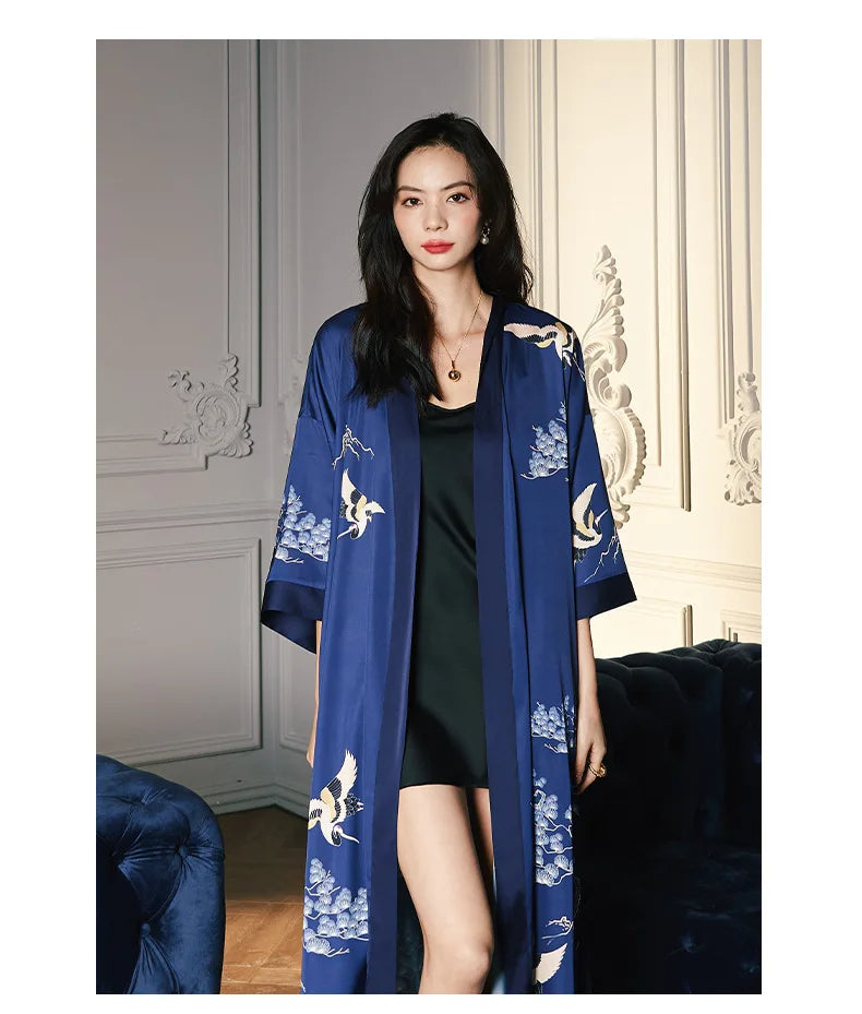 Kimono Bleu Marine Femme