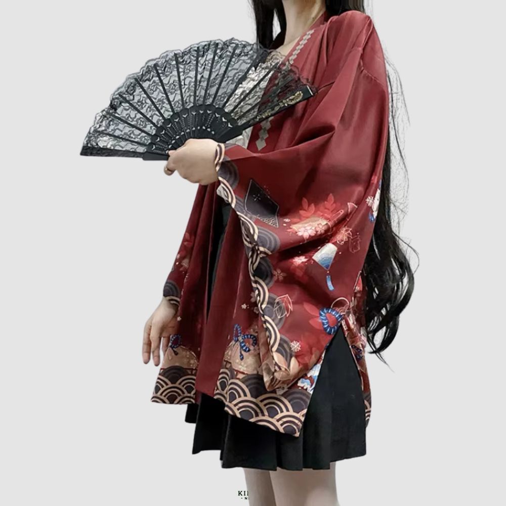 Kimono japonais | Rouge Envoûtant