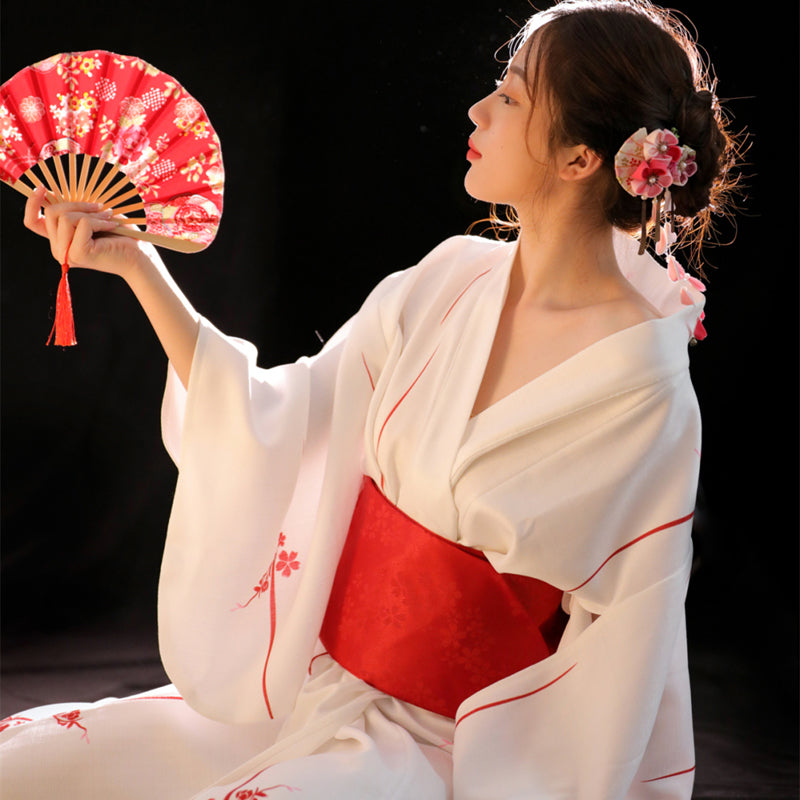 Kimono Japonais Femme Blanc