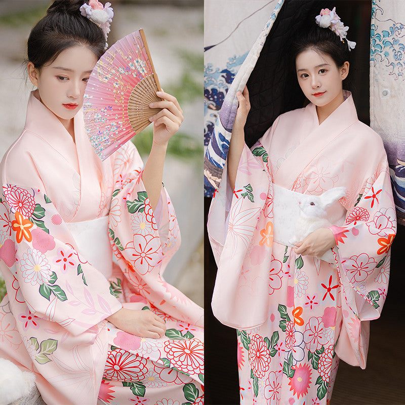 Kimono Japonais Femme Traditionnel - Pinku