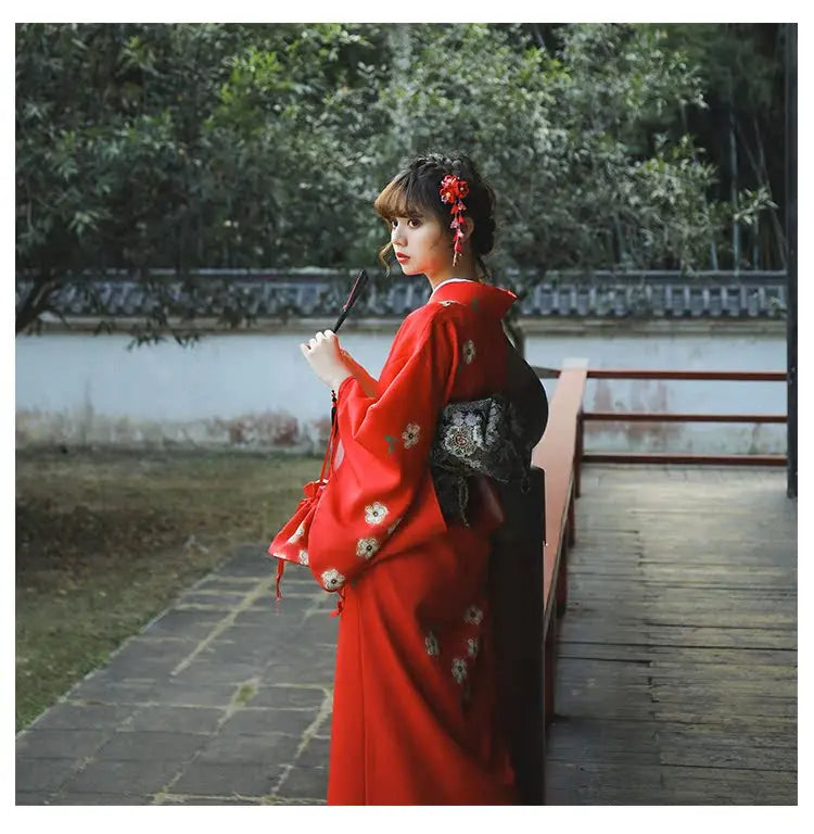 Kimono Femme Rouge