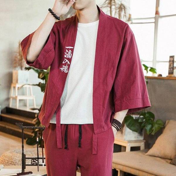 Haori Homme Rouge Rouge / M