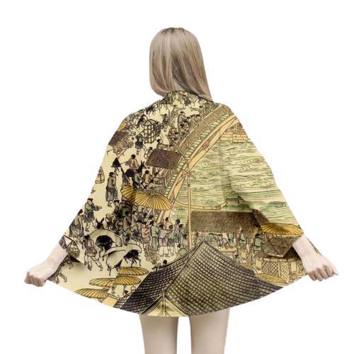 Haori Japonais Femme Jaune / XXL