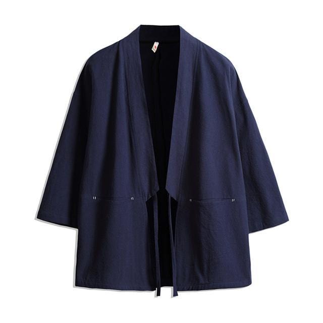 Haori Kimono Bleu Marine Navy / M