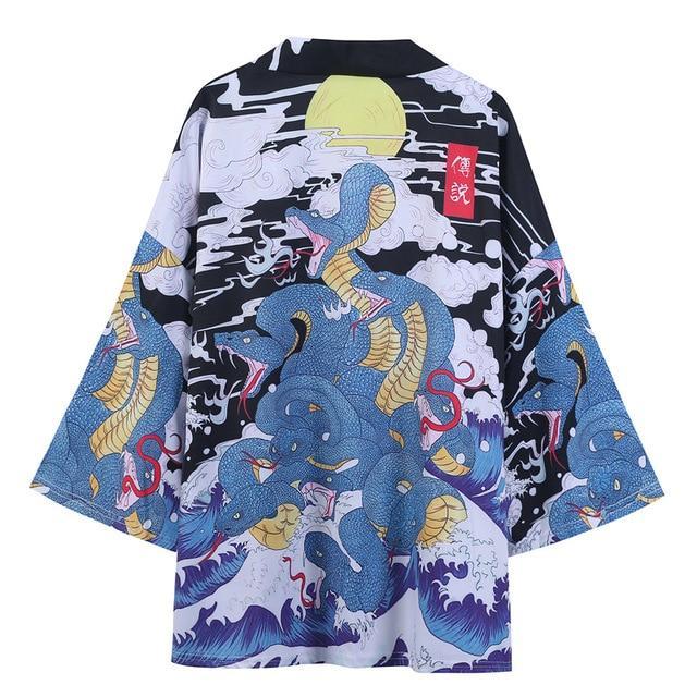 Haori Kimono Serpent Noir / L