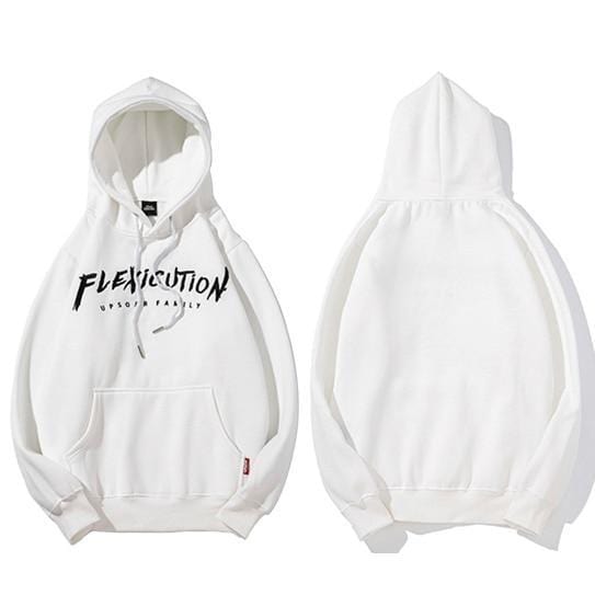 Hoodie Japonais FLEXICUTION Blanc / L