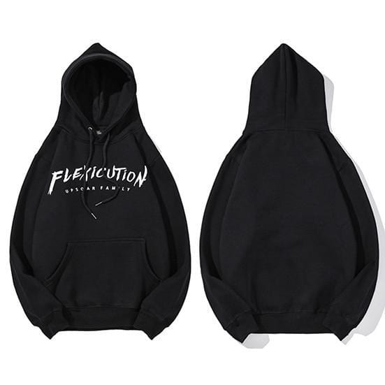 Hoodie Japonais FLEXICUTION Noir / L