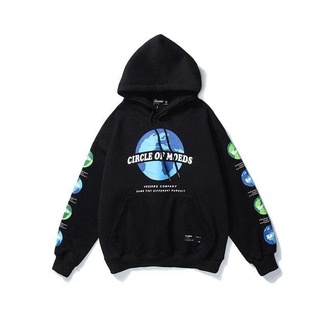 Hoodie Japonais World Noir / XXL