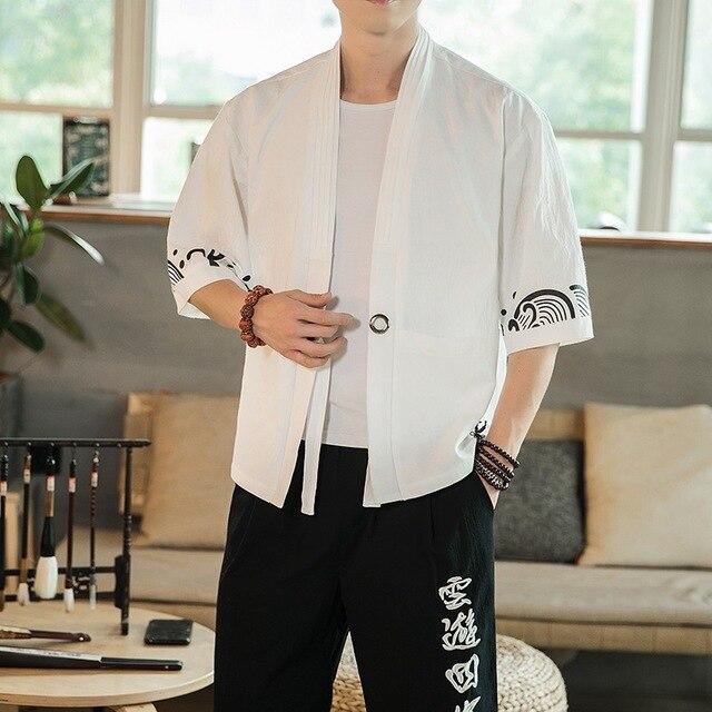 Kimono Cardigan Blanc / M 50-55KG