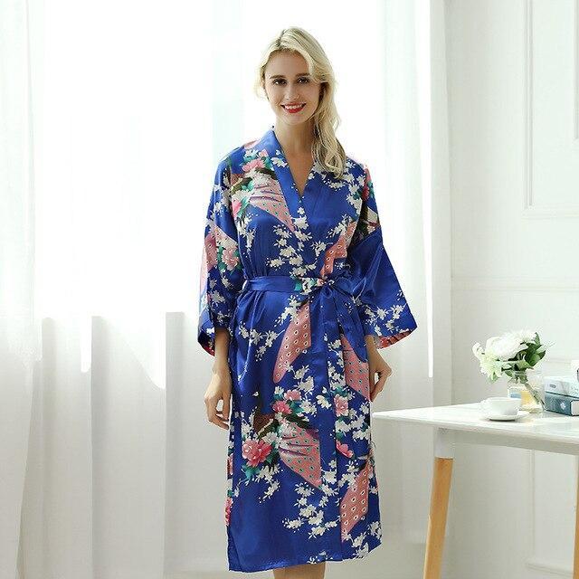 Kimono Court Bleu Femme Bleu Marine / S