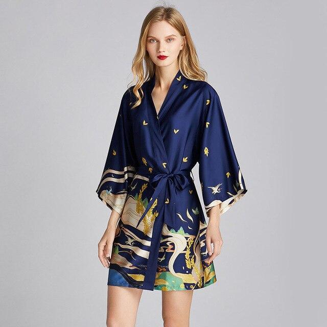 Kimono Court Femme - Hoshi Bleu Marine / M