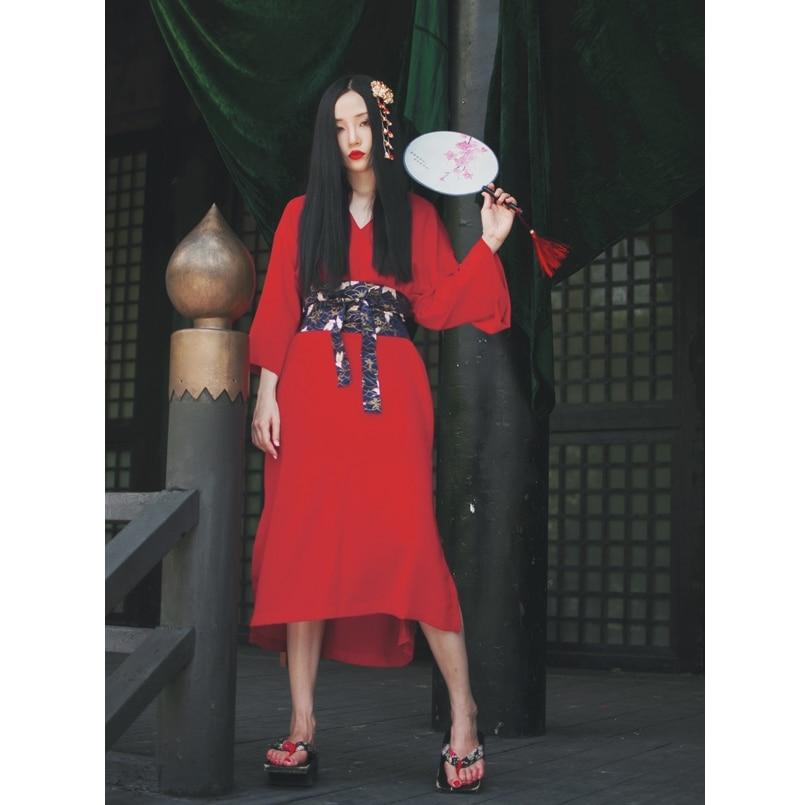 Kimono Court Femme Rouge