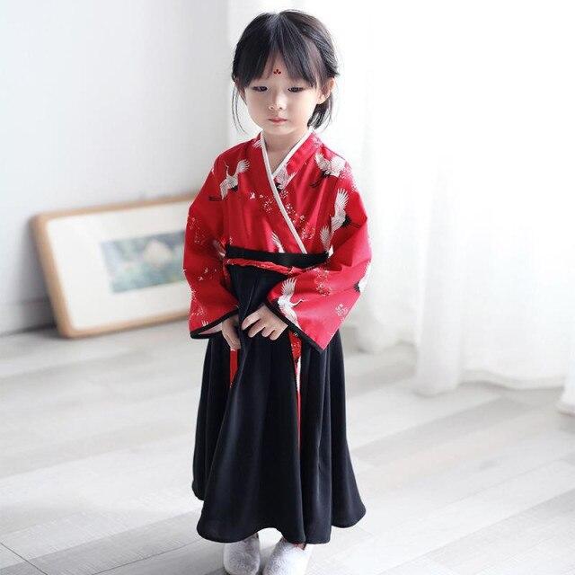 Kimono Enfant Fille Ensemble Rouge + Ceinture / XS 90cm