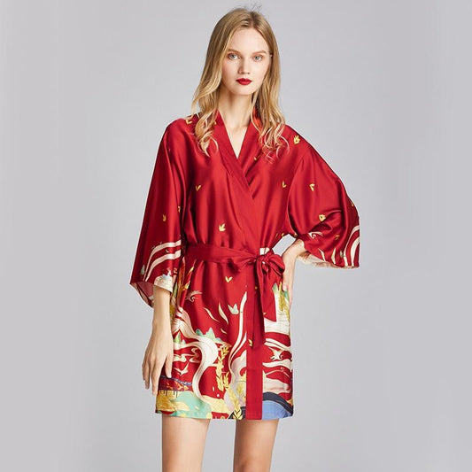 Kimono Femme Court Rouge / XXL