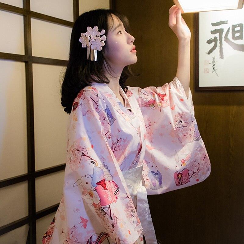 Kimono Femme Japonais Rose