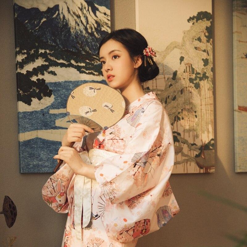 Kimono Femme Japonais Rose