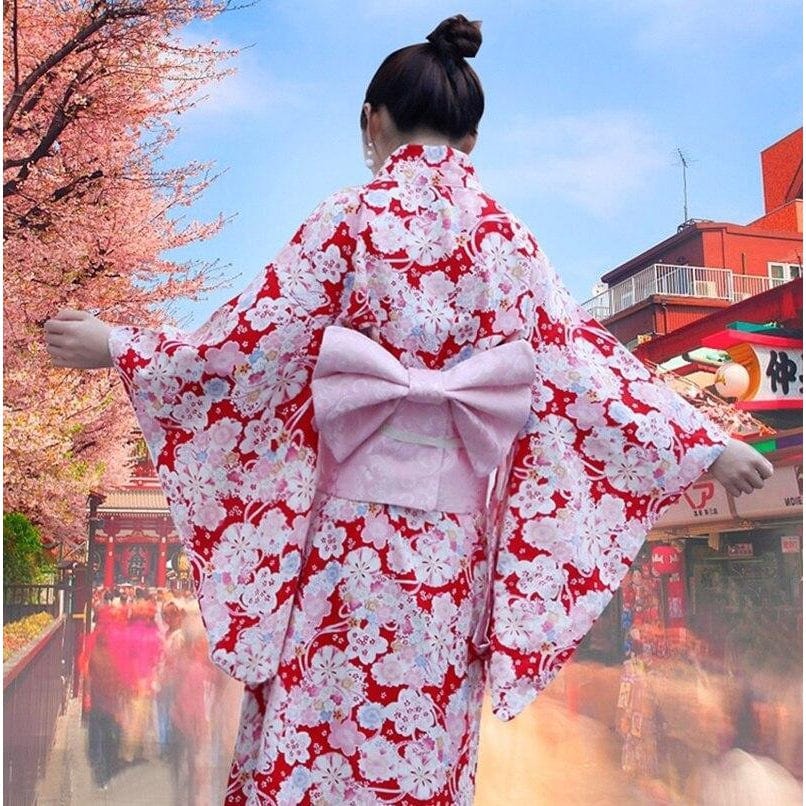 Kimono Femme Long Rose