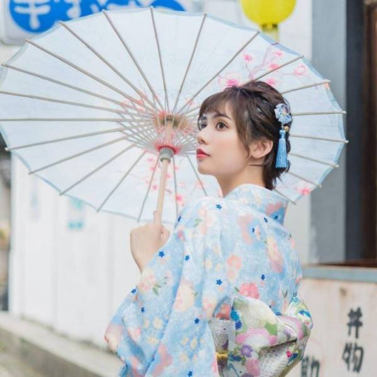 Kimono Femme Traditionnel Bleu Clair