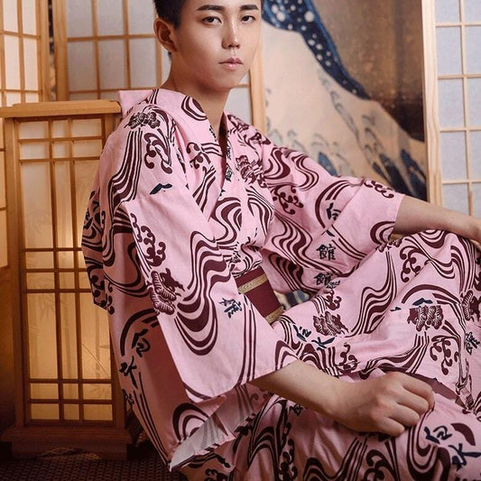 Kimono Homme Rose