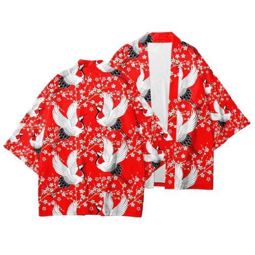 Kimono Homme Rouge Veste Rouge / 4XL