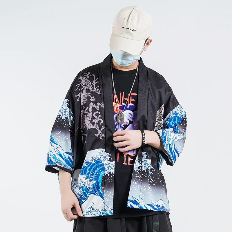 Kimono Homme Veste Noir