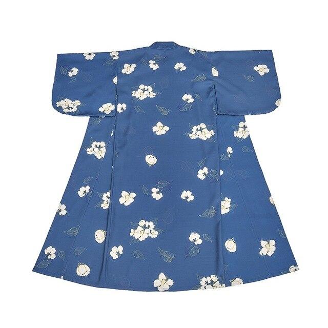 Kimono Japonais Femme Bleu Bleu / S 155-165 cm