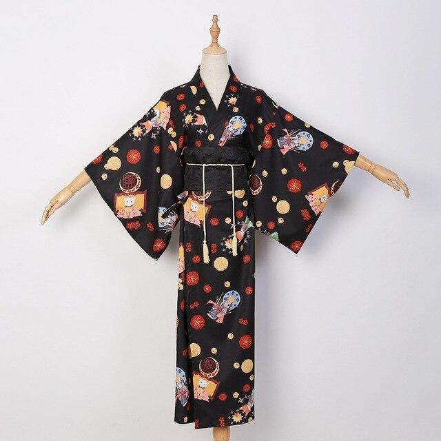 Kimono Japonais Femme Noir