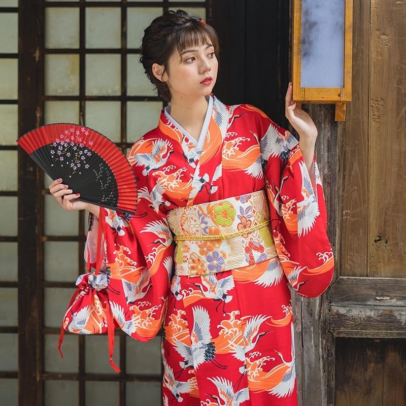 Kimono Japonais Femme Orange