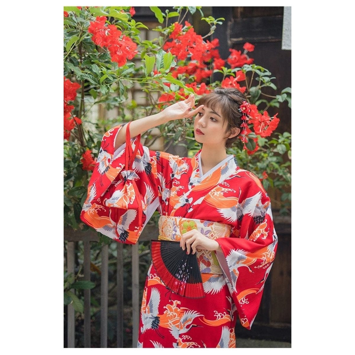 Kimono Japonais Femme Orange