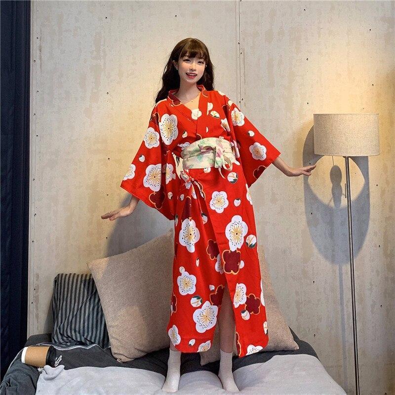 Kimono Japonais Femme Rouge